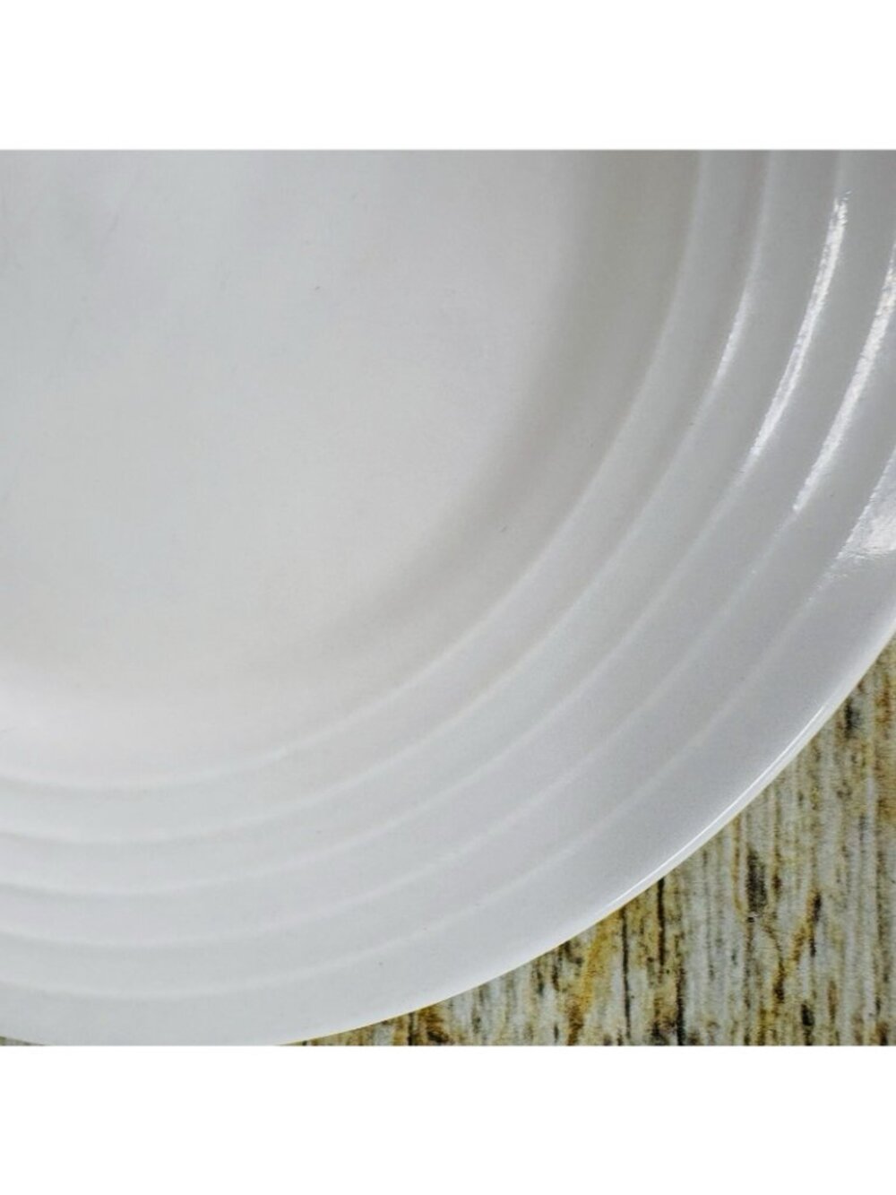 Sonoma Home Life + Style HORIZON Embossed Ring White Stoneware Salad Plate Set 4 - Picture 15 of 16